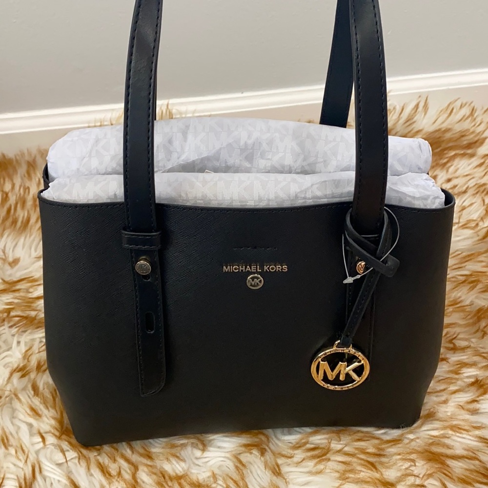 Michael Kors handbag MEL Black sm TOTE lather
